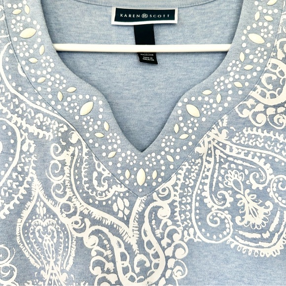 Karen Scott Printed Top - Picture 2 of 9